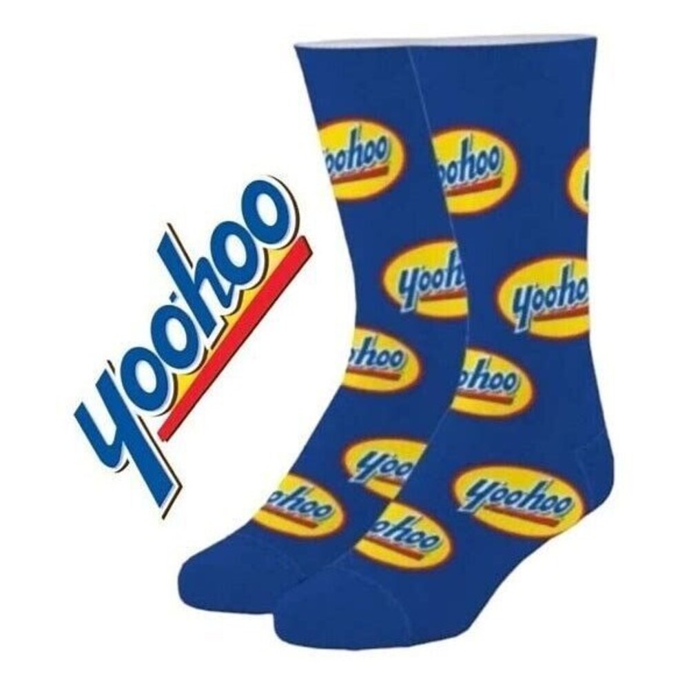 Yoohoo Drink Fun Novelty Crew Length Socks Men's Size 6-12 Odd Sox